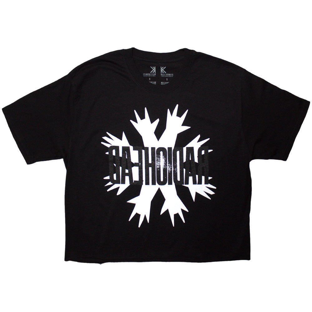 Radiohead Ladies Crop Top Cut Hands