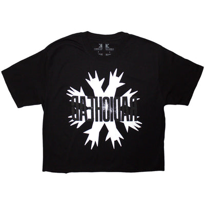 Radiohead Ladies Crop Top Cut Hands